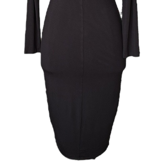 MARINE LAYER Lexi Longsleeve Midi Dress in Black Classic Office Siren Small - Picture 9 of 14